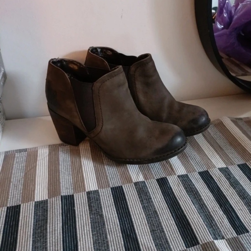 Hush Puppies Dark Brown Ankle Boots